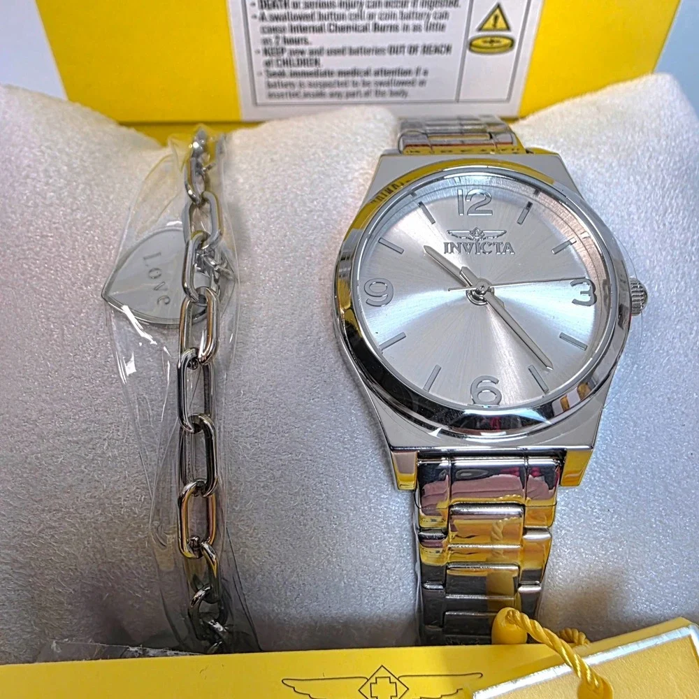 Invicta Angel Women's Watch - 30mm, Steel With Bracelet Set (48246) NEW